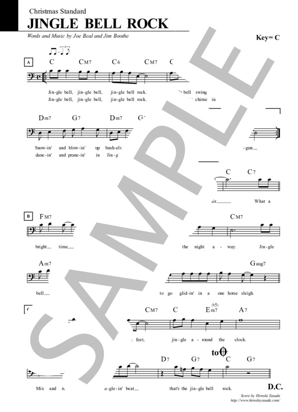 楽譜】 ジングルベル・ロック ヘ音記号 / Jingle Bell Rock