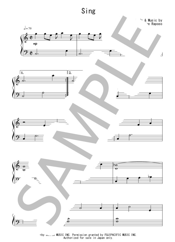 楽譜】Sing 入門～初級 ：カーペンターズ / カーペンターズ